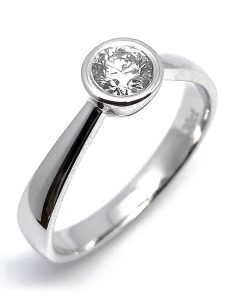 Verlobungsring Weißgold 585 mit 0,30 ct Diamanten – P000006