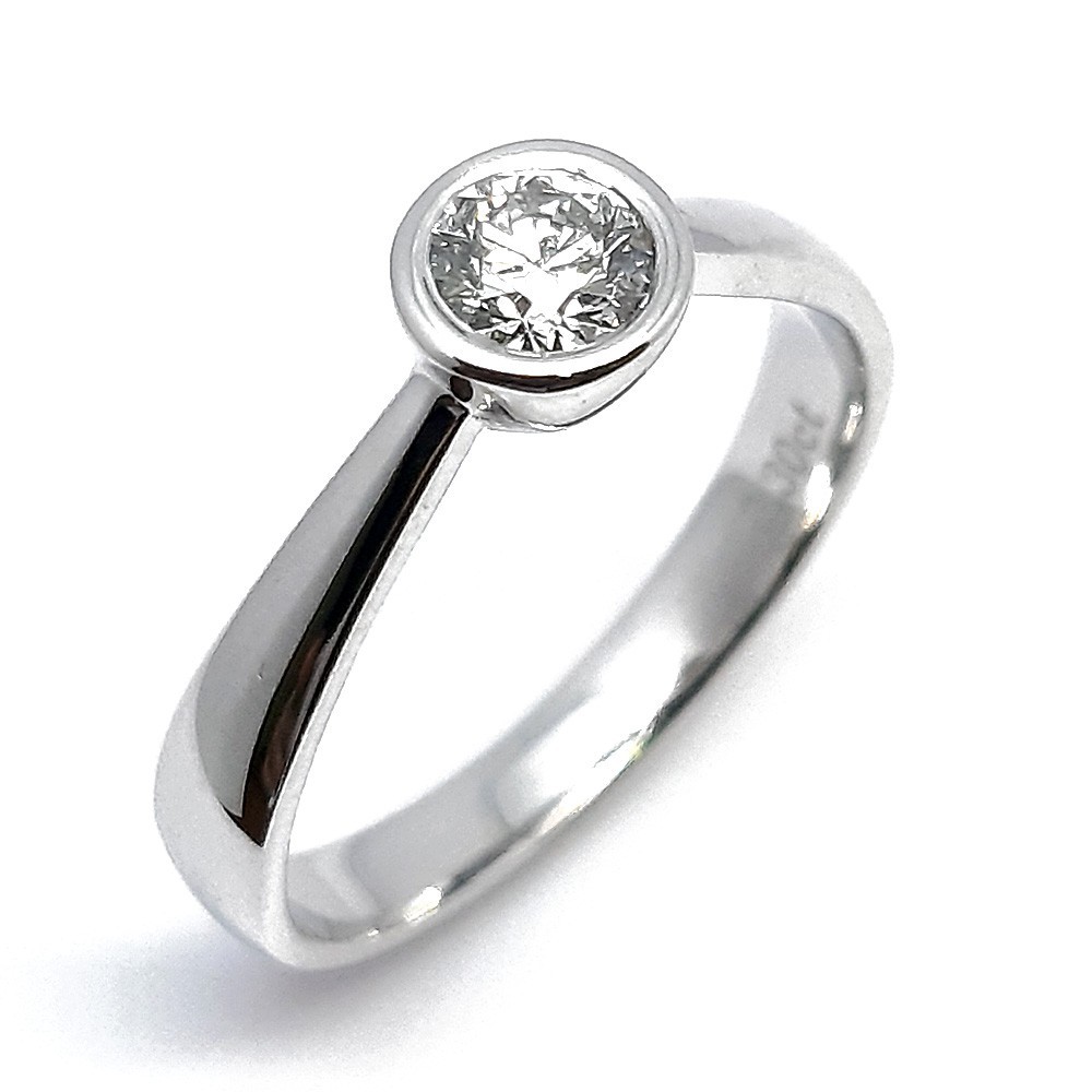 Damenring, Antragsring, Weißgold 585, mit 0,30 ct Diamanten (P000006)