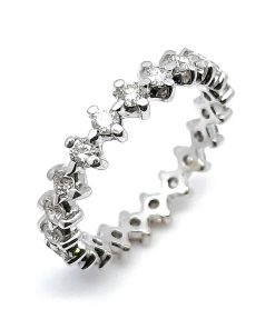 Memoire-Verlobungsring Weißgold 750 mit 0,96 ct Diamanten – FP00066