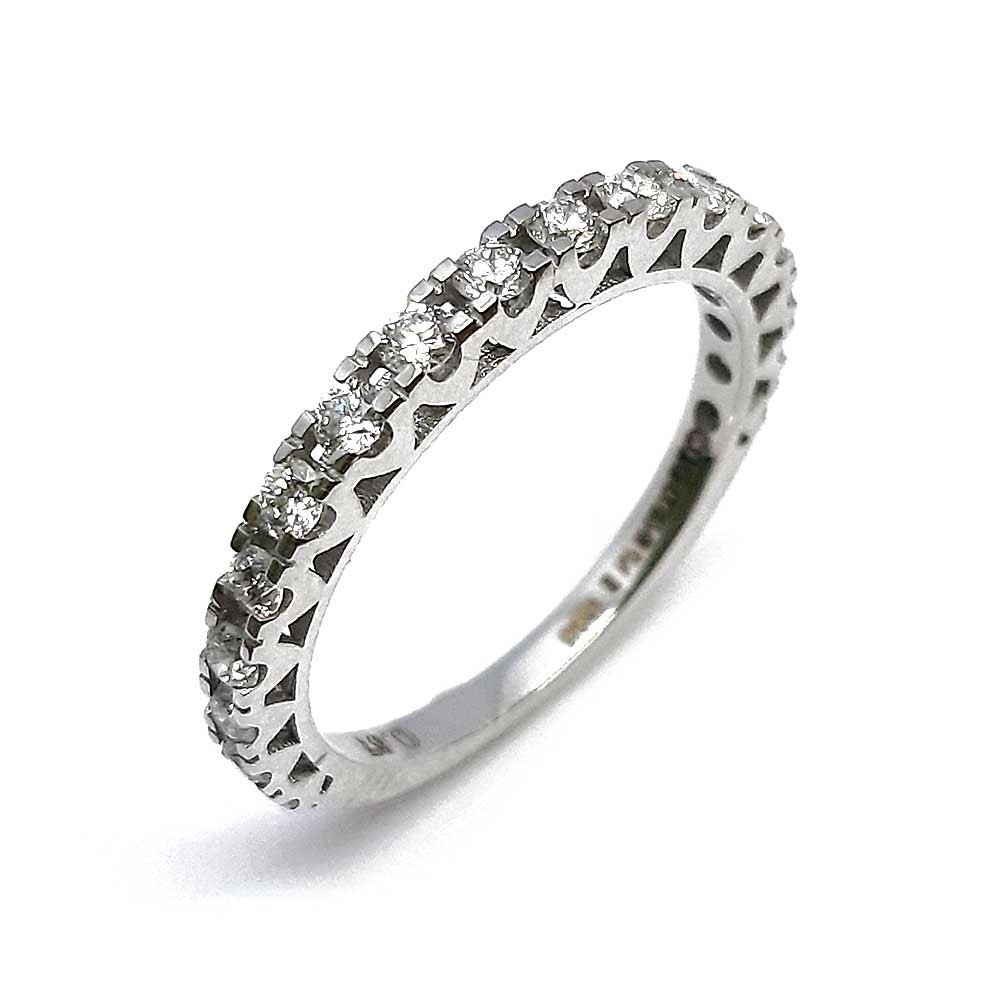 Memoire Ring, Antragsring, Weissgold 585, mit 0,67 ct Diamanten (P000501)