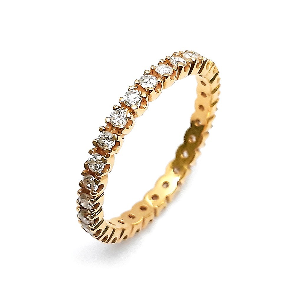 Memoire Ring, Antragsring, Gelbgold 585, mit 0,75 ct Diamanten (FP00046)