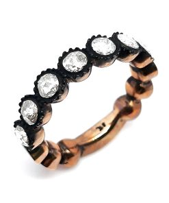 Retro-Ring Rotgold 333 / Silber 925 mit 0,87 ct Diamanten – FE00040