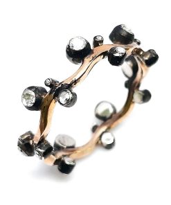 Retro-Ring Rotgold 333 mit 0,32 ct Diamanten – FE00002