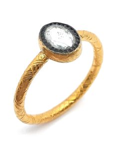 Damenring Bicolor mit Saphir – Y23793