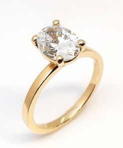 Damenring Gelbgold 585 mit Zirkonia – A002066