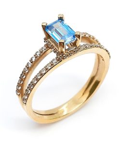 Damenring Gelbgold 585 mit Zirkonia – A000611