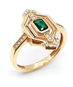 Damenring Gelbgold 585 mit Zirkonia – A001000