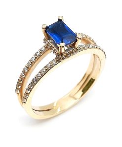 Damenring Gelbgold 585 mit Zirkonia – A000600