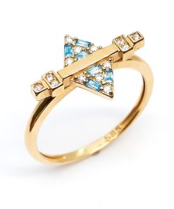 Damenring Gelbgold 585 mit Zirkonia – A001043